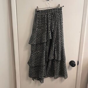 SHEIN Black and White Asymmetrical Skirt
